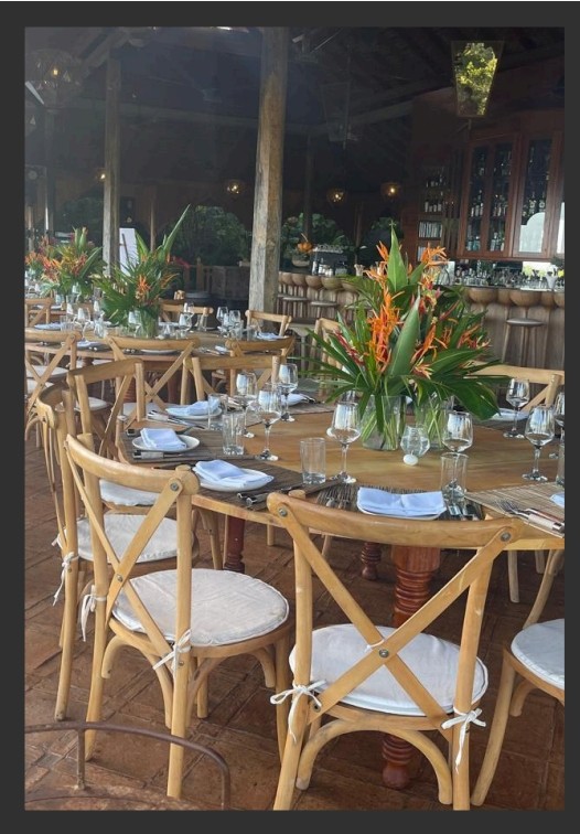 Round Light Brown Naked Farm Table